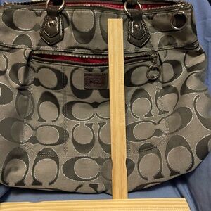 Coach Gray Signature Shoulder Bag